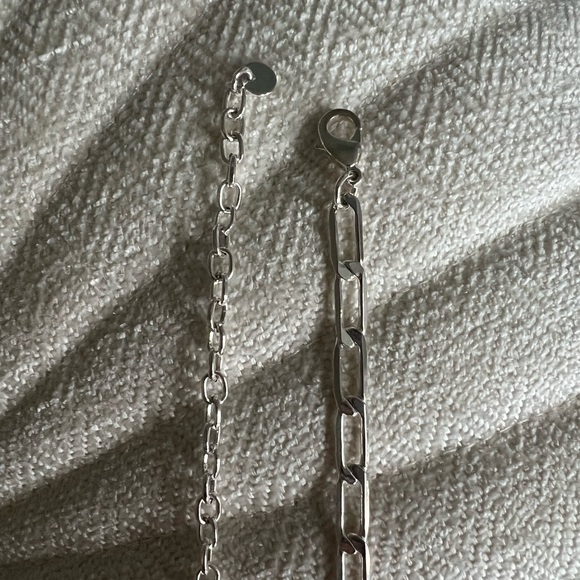 Simons - Silver Cable Chain Choker - Picture 5 of 6